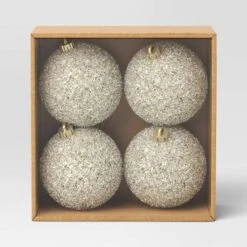 4ct 150mm Christmas Tinsel Ornament Set Champagne Gold - Wondershop™ -Northlight Sale GUEST 352373e4 693a 4eb1 a02a 99275270806b