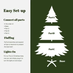 LuxenHome 7.5Ft Pre-Lit Gold Tinsel Artificial Pine Tree With Metal Stand 19 LuxenHome 7.5Ft Pre-Lit Gold Tinsel Artificial Pine Tree With Metal Stand -Northlight Sale GUEST 36208e77 a721 421c a8e6 6c109e62b945