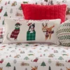 Meowy Christmas Embroidered Pillow - Levtex Home -Northlight Sale GUEST 36eef980 568c 477b 9d4b 1417be924577