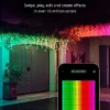 Twinkly Icicle App-Controlled LED Christmas Lights With 190 RGB (16 Million Colors) LEDs. Clear Wire. Indoor And Outdoor Smart Lighting Decoration