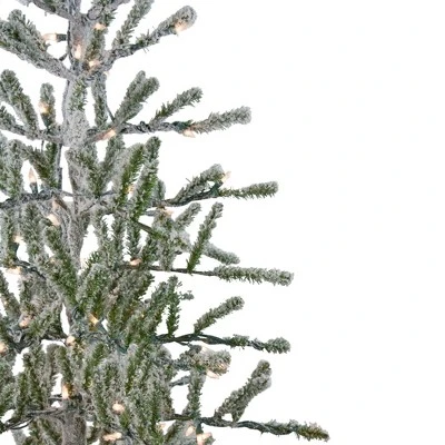 Northlight 5' Prelit Artificial Christmas Tree Flocked Alpine Twig - Warm White Lights 4 Northlight 5' Prelit Artificial Christmas Tree Flocked Alpine Twig - Warm White Lights - Image 2