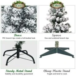 Costway 4.5/6/7.5 Ft Pre-lit Snow Flocked Artificial Pencil Christmas Pine Tree With 150/250/350 LED Lights 19 Costway 4.5/6/7.5 Ft Pre-lit Snow Flocked Artificial Pencil Christmas Pine Tree With 150/250/350 LED Lights -Northlight Sale GUEST 38b3d777 36af 42dd bba7 61040239df9b
