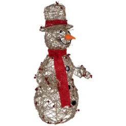 Northlight Lighted Glittered Snowman And Berries Outdoor Christmas Decoration - 28" -Northlight Sale GUEST 38ef473e 4a6e 40e0 b055 7e01712b94d0