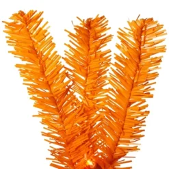 Northlight Pre-Lit Medium Artificial Pine Christmas Tree - 3' - Orange - Clear Lights -Northlight Sale GUEST 39b5b8ee d64e 4c19 ade3 2062a25a965a