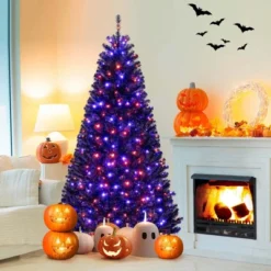 Costway 6/7/8 FT Halloween Tree Artificial Decoration Tree With 758/1040/1408 Branch Tips 6 Lighting Modes -Northlight Sale GUEST 3a62d537 29b5 4b95 ace6 c8624013ce3c