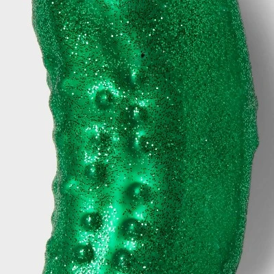 Pickle Glass Christmas Tree Ornament - Wondershop™: Mold-Blown, Indoor Decoration, 5.3" Height 4 Pickle Glass Christmas Tree Ornament - Wondershop™: Mold-Blown, Indoor Decoration, 5.3" Height - Image 2