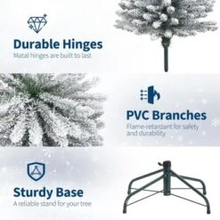 Artificial Christmas Tree – Snow Flocked Full Tree With Warm Incandescent Lights, Branch Tips & Foldable Stand, Holiday Decoration For Home & Party 13 Artificial Christmas Tree – Snow Flocked Full Tree With Warm Incandescent Lights, Branch Tips & Foldable Stand, Holiday Decoration For Home & Party -Northlight Sale GUEST 3c5ab594 48f7 4aa4 aeb8 49536a891abf
