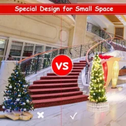 Costway 5'/6'/7'/8' /9' PVC Artificial Pencil Christmas Tree Slim Green -Northlight Sale GUEST 3da07433 417d 4408 856c be620f6f7a0a