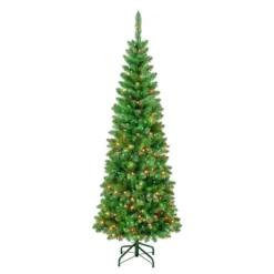 National Tree Company First Traditions Pre-Lit Pencil Rowan Hinged Artificial Christmas Tree Multicolor Lights -Northlight Sale GUEST 3f10846c b97e 4e45 aff8 a1c711327170