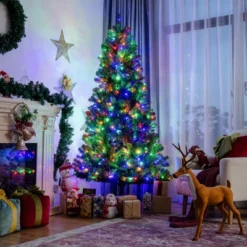 Costway 7ft Pre-lit Hinged Christmas Tree W/ Remote Control & 9 Lighting Modes -Northlight Sale GUEST 4000653a 459e 4475 9523 67e2dce45abb