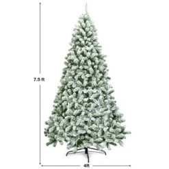 Costway 7.5FT Snow Flocked Artificial Christmas Tree Hinged W/1346 Tip And Foldable Base 13 Costway 7.5FT Snow Flocked Artificial Christmas Tree Hinged W/1346 Tip And Foldable Base -Northlight Sale GUEST 4395ace6 1459 4866 b402 59eedc90c2ce