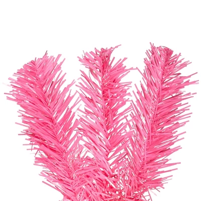 Northlight Artificial Tinsel Christmas Tree - 3' - Pink - Unlit 6 Northlight Artificial Tinsel Christmas Tree - 3' - Pink - Unlit - Image 4