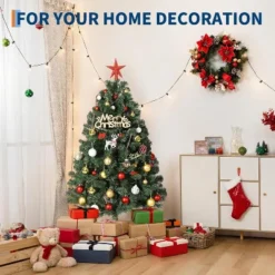 Garvee Flocked Christmas Tree, Prelit Snowy Tree With 8 Modes, Foldable Stand, Foot Pedal, Holiday Home Decoration, White Flock -Northlight Sale GUEST 44fd43bc c150 4a3a 96f9 623fba208a55