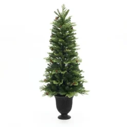LuxenHome 4.5Ft Pre-Lit Artificial Pine Christmas Tree With Pinecones And Black Urn Planter Pot Green 19 LuxenHome 4.5Ft Pre-Lit Artificial Pine Christmas Tree With Pinecones And Black Urn Planter Pot Green -Northlight Sale GUEST 477e30d7 1817 43de 88b5 8e8975c2ca6b