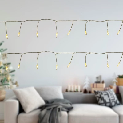 Northlight LED Fairy Water Droplet Christmas String Lights - Warm White - 6' Silver Wire - 40ct 3 Northlight LED Fairy Water Droplet Christmas String Lights - Warm White - 6' Silver Wire - 40ct