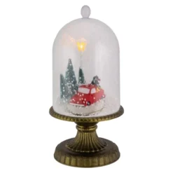 Northlight LED Lighted Snowing Musical Retro Truck Under Cloche Christmas Decoration - 13.5" -Northlight Sale GUEST 4b67133b f954 4aa7 b0f5 7dfa8ea24344