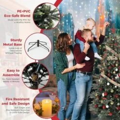 Pre-Lit Artificial Christmas Tree, Spruce Xmas Tree With Thick PE & PVC Branches, UL Listed Warm White Lights, Fire-Resistant, Home, Office 13 Pre-Lit Artificial Christmas Tree, Spruce Xmas Tree With Thick PE & PVC Branches, UL Listed Warm White Lights, Fire-Resistant, Home, Office -Northlight Sale GUEST 4e85d6d8 bd00 4de2 bc52 51f1dd4a1243