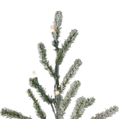 Northlight 5' Prelit Artificial Christmas Tree Flocked Alpine Twig - Warm White Lights 5 Northlight 5' Prelit Artificial Christmas Tree Flocked Alpine Twig - Warm White Lights - Image 3