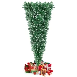 Costway 7.5FT Pre-Lit Snowy Upside Down Christmas Tree 1100 Tips W/ 400 Lights & 8 Modes -Northlight Sale GUEST 4f7055c4 c51b 4e15 994f fa6d6cfb284b