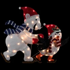 Northlight 41.25" Lighted Ice Skating Polar Bear And Penguin Outdoor Christmas Decoration -Northlight Sale GUEST 503ae0ee 542a 471b b8aa 4b3bd514c266