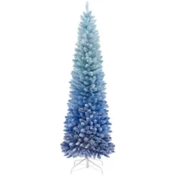 Costway 6/7 FT Blue Gradient Snow Flocked Artificial Christmas Tree With 435/725 Lush Branch Tips 22 Costway 6/7 FT Blue Gradient Snow Flocked Artificial Christmas Tree With 435/725 Lush Branch Tips -Northlight Sale GUEST 52fec13a f0f5 4605 b6a7 5550cde2725a