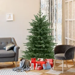 Costway 5 FT Artificial Christmas Tree With 1426 Lush PVC & PE Tips 200 LED Lights -Northlight Sale GUEST 53bd372a 3cc0 4e82 bd55 e618212818d2