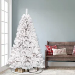 7.5ft Pre-lit Artificial Christmas Tree White Full Newcastle Fir -Northlight Sale GUEST 55d69265 57da 4444 b6b7 72cf53e54e12