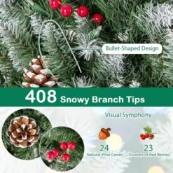 Costway 5 FT Pre-Lit Artificial Christmas Tree With 408 Snowy Branch Tips 250 LED Lights -Northlight Sale GUEST 55f6c83c 38a6 4395 967f 33812c7a2afc