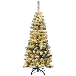 Costway 4.5/6/7.5 Ft Pre-lit Snow Flocked Artificial Pencil Christmas Pine Tree With 150/250/350 LED Lights 20 Costway 4.5/6/7.5 Ft Pre-lit Snow Flocked Artificial Pencil Christmas Pine Tree With 150/250/350 LED Lights -Northlight Sale GUEST 56ec3c3b a762 4bb5 be3d b59dd5b36b8d