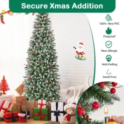 Costway 7 FT Pre-Lit Artificial Christmas Tree With 818 Snowy Branch Tips 350 LED Lights 18 Costway 7 FT Pre-Lit Artificial Christmas Tree With 818 Snowy Branch Tips 350 LED Lights -Northlight Sale GUEST 5731c9d1 4d45 4992 b367 07609614be01