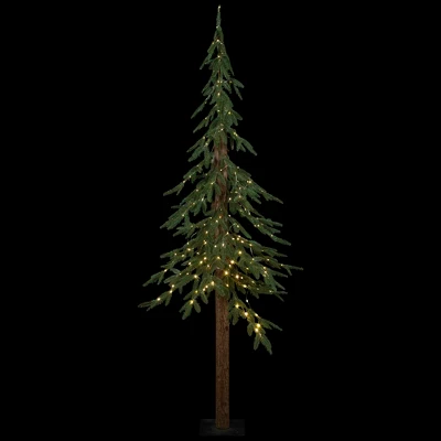 Northlight Pre-Lit Medium Alpine Artificial Christmas Tree - 6' - Clear LED Lights 4 Northlight Pre-Lit Medium Alpine Artificial Christmas Tree - 6' - Clear LED Lights - Image 2