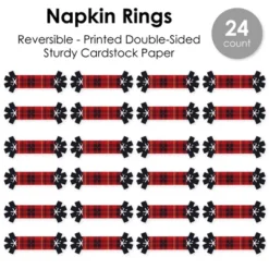 Big Dot Of Happiness Jolly Santa Claus - Christmas Party Paper Napkin Holder - Napkin Rings - Set Of 24 -Northlight Sale GUEST 587b8d20 0667 43c7 b34b bdbe5c860836