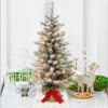 3ft Puleo Pre-Lit Flocked Fraser Fir Artificial Christmas Tree Clear Lights: Burlap Base, Indoor Use -Northlight Sale GUEST 58d3d493 264f 427b 876b 5a26a4fee39b