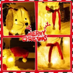 Tangkula 2-Piece Christmas Lighted Dogs 3D Xmas Light-up Cute Poodle With 60 LED Lights Red Scarves Zip Ties & Ground Stakes 15 Tangkula 2-Piece Christmas Lighted Dogs 3D Xmas Light-up Cute Poodle With 60 LED Lights Red Scarves Zip Ties & Ground Stakes -Northlight Sale GUEST 5907db8f ef68 4e43 8f40 6c52dd4e4d11