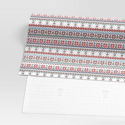 30” 90 Sq Ft Christmas Roll Wrap Scandinavian Sweater Pattern - Wondershop™ 4 30” 90 Sq Ft Christmas Roll Wrap Scandinavian Sweater Pattern - Wondershop™ - Image 2