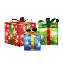 LuxenHome Set Of 3 Colored Presents Lighted Holiday Decoration Multi-Color 19 LuxenHome Set Of 3 Colored Presents Lighted Holiday Decoration Multi-Color -Northlight Sale GUEST 5dff239c 5ff0 4f57 8901 b5117a4a2473