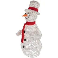 Northlight Lighted Glittered Rattan Snowman Outdoor Christmas Decoration - 28" - Clear Lights -Northlight Sale GUEST 5ef179c8 8931 44a7 94c8 d0231dd45ab6