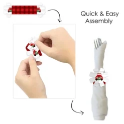 Big Dot Of Happiness Merry Little Christmas Tree - Red Truck Christmas Party Paper Napkin Holder - Napkin Rings - Set Of 24 12 Big Dot Of Happiness Merry Little Christmas Tree - Red Truck Christmas Party Paper Napkin Holder - Napkin Rings - Set Of 24 -Northlight Sale GUEST 616239ed 4cc9 4570 95e6 d29f2efdf191