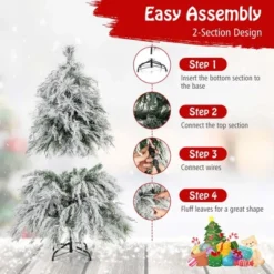 Costway 4.5/6/7 FT Pre-Lit Artificial Christmas Tree With 279/519/743 PVC & Pine Needles & PE Tips -Northlight Sale GUEST 6176cda1 34b0 4b9a aac8 11849ce12ad5