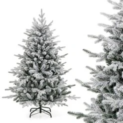Costway 4.5/6/7 FT Flocked Christmas Tree With 8 Lighting Modes 160/260/350 Multi-Color LED Lights -Northlight Sale GUEST 62f197d6 b650 49bc 9462 083be4193ab5