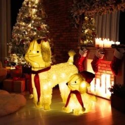 Tangkula 2-Piece Christmas Lighted Dogs 3D Xmas Light-up Cute Poodle With 60 LED Lights Red Scarves Zip Ties & Ground Stakes 19 Tangkula 2-Piece Christmas Lighted Dogs 3D Xmas Light-up Cute Poodle With 60 LED Lights Red Scarves Zip Ties & Ground Stakes -Northlight Sale GUEST 63943b07 197d 4ae7 8ff9 9b9bcab131d9