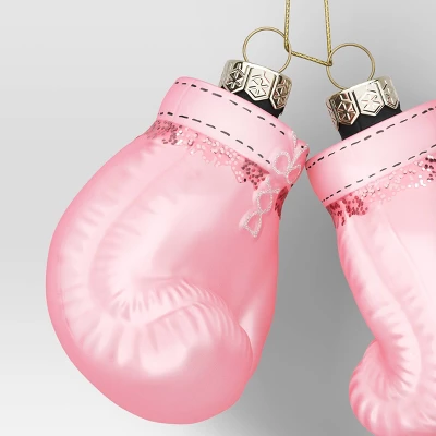 Christmas Glass Pink Boxing Glove Ornament - Wondershop™ 4 Christmas Glass Pink Boxing Glove Ornament - Wondershop™ - Image 2