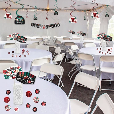 Big Dot Of Happiness Christmas Pajamas - Holiday Plaid PJ Party Supplies Decoration Kit - Decor Galore Party Pack - 51 Pieces 4 Big Dot Of Happiness Christmas Pajamas - Holiday Plaid PJ Party Supplies Decoration Kit - Decor Galore Party Pack - 51 Pieces - Image 2