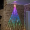 Christmas Vivvi App Based Outdoor Waterfall Lights, 11.8 Ft 344 LEDs