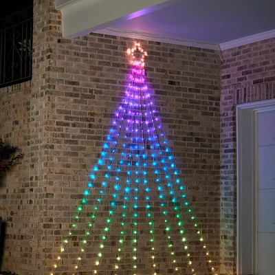 Christmas Vivvi App Based Outdoor Waterfall Lights, 11.8 Ft 344 LEDs 3 Christmas Vivvi App Based Outdoor Waterfall Lights, 11.8 Ft 344 LEDs