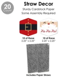 Big Dot Of Happiness Jolly Santa Claus - Christmas Party Favors And Cupcake Kit - Fabulous Favor Party Pack - 100 Pieces -Northlight Sale GUEST 6773341e d862 4934 b16c 9599f9220596