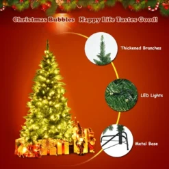 Costway 5ft Pre-lit PVC Artificial Half Christmas Tree 250 LED Lights -Northlight Sale GUEST 689669e5 c0df 41ff b10e df7cd91f77f9