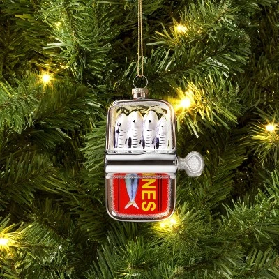 Christmas Glass Sardines Ornament - Wondershop™ 3 Christmas Glass Sardines Ornament - Wondershop™
