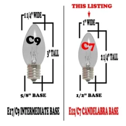 Novelty Lights 25 Feet C7 Christmas String Light Set, Vintage Holiday Hanging Light Set, Brown Wire -Northlight Sale GUEST 6cf20065 d678 4445 a28d e84f59835800