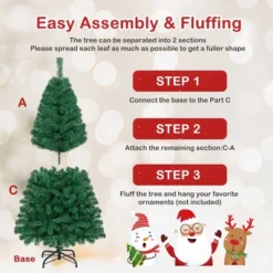 Costway 5/6/7/8 FT Artificial Christmas Tree Unlit Christmas Tree With 350/650/950/1138 Branch Tips Foldable Metal Stand -Northlight Sale GUEST 6fc02338 e007 43ec bd29 8cba7fca67ff